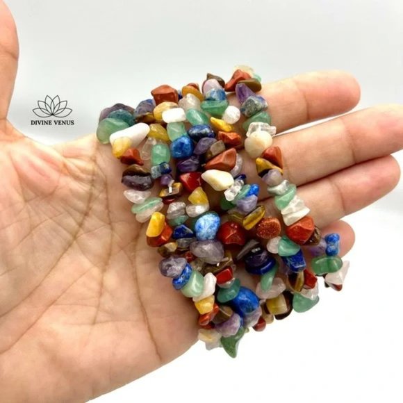 Aligned Chakras Bracelet | Natural Crystal Gemstones - Picture 3 of 6